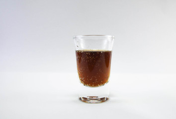 Soda water in a glass