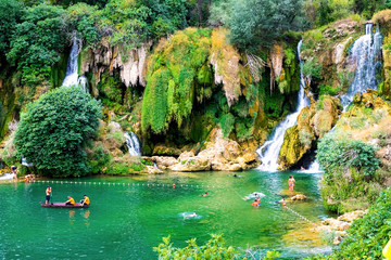 Kravice Falls near the city of Mostar. Bosnia and Herzegovina