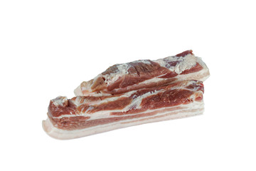 Raw Pork Belly isolated on white background