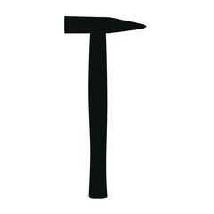 Hammer, work tool. Isolated image on a white background.