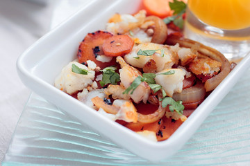 Salade de carotte aux poissons