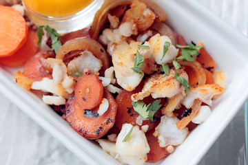 Salade de carotte aux poissons