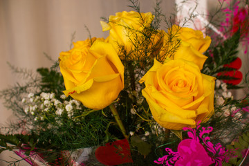 bouquet of yellow roses beautiful