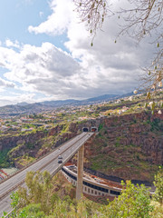 Fototapeta na wymiar Funchal Highway, Madeira