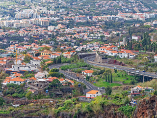 Fototapeta na wymiar Funchal road network