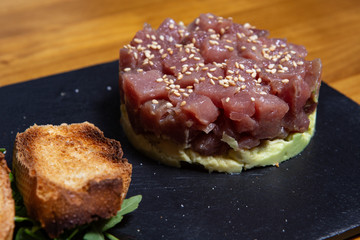 Tartar of tuna and avocado