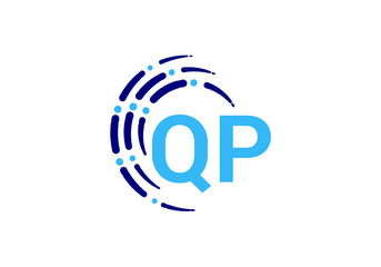 Initial Monogram Letter Q P Logo Design Vector Template. QP Letter Logo Design