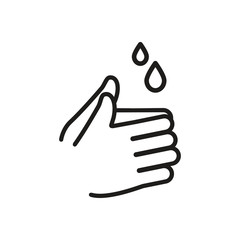 hand wash, clean hand icon vector design illustration