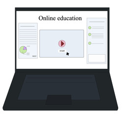 getting an education online. distance learning. online courses