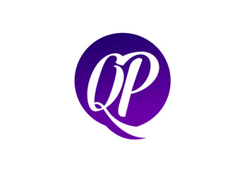Initial Monogram Letter Q P Logo Design Vector Template. QP Letter Logo Design