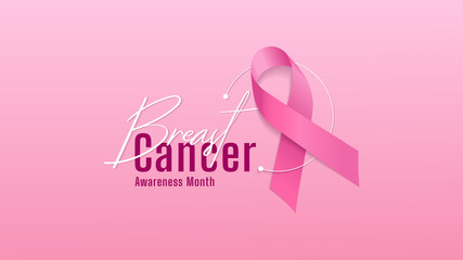 Obraz na płótnie Canvas breast cancer awareness banner. vector illustration
