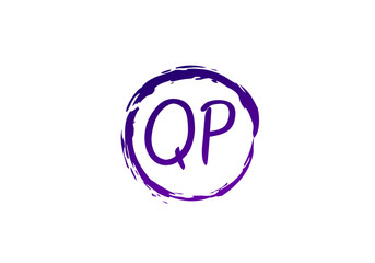 Fototapeta premium Initial Monogram Letter Q P Logo Design Vector Template. QP Letter Logo Design