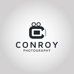 Photographer silhouette logo with letter C