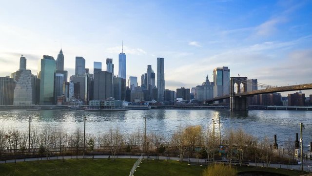New York, Manhattan skyline time lapse