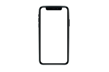 Smartphone with a blank screen on a flat surface. High Resolution Vector illustration of responsive web design ,app, template site,The shape of a modern mobile phone Designed black frameless iphone - obrazy, fototapety, plakaty
