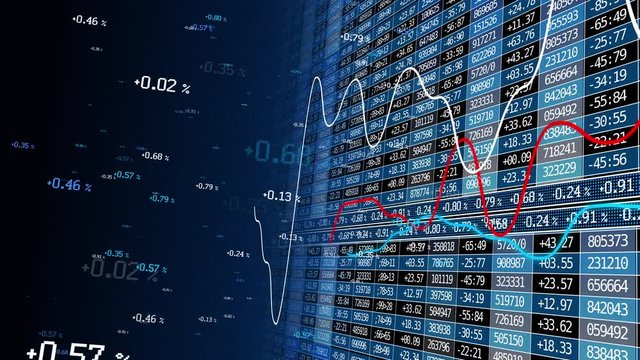 This Stock Motion Graphics Video Shows A Virtual Display Of Financial Stock Market Trading Board.