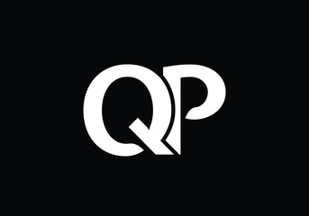 Initial Monogram Letter Q P Logo Design Vector Template. QP Letter Logo Design