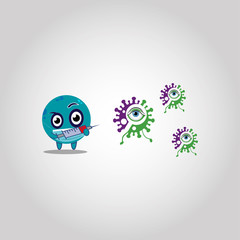 Corona virus covid 19 free vector logo design