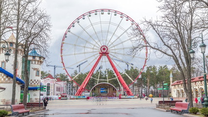 Gorky Central Park of Culture and Leisure in Kharkov timelapse hyperlapse, Ukraine