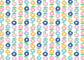 Nordicfloral pattern wallpaper 　北欧　花柄壁紙