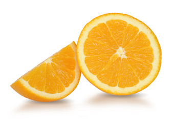 Orange fruit isolated on white background. With clipping path. 