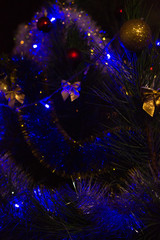 christmas background with stars and snowflakes