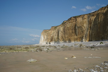 cliffs and beach, Sotteville sur mer, Normandy, France
