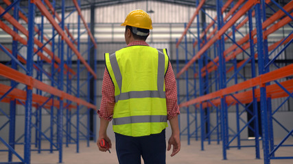 Warehouse worker working
