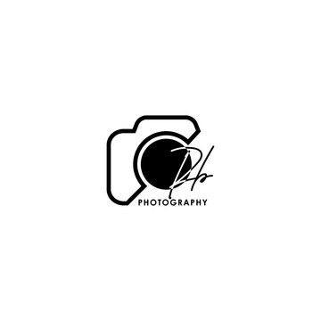 Initial Letter PB with camera. Logo photography simple luxury vector.