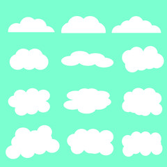 cloud icon. set of icon. cloud flat design