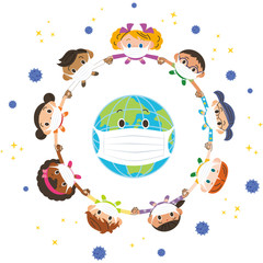 地球と人々　ウイルスが減少