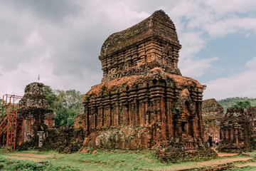 My Son ruins (UNESCO World Heritage site), Ancient Hindu tamples, from 8th century AD, of Cham...