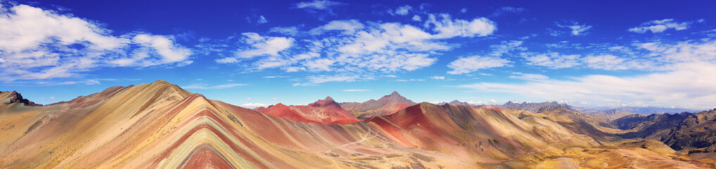 Fototapeta na wymiar seven-colour mountain beautiful landscape