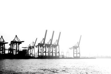 Containerkräne im Hamburger Hafen