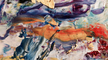 Colorful abstract background wallpaper. Modern motif visual art.  Mixtures of oil paint. Trendy...