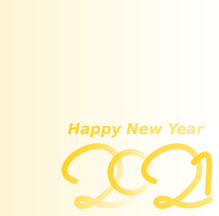 2021 HAPPY NEW YEAR script text hand lettering. Design template Celebration typography poster, banner or greeting card for Merry Christmas and happy new year. Vector Illustration