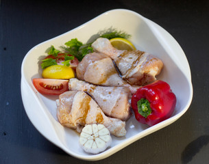 chicken for baking in the oven with vegetables recipe