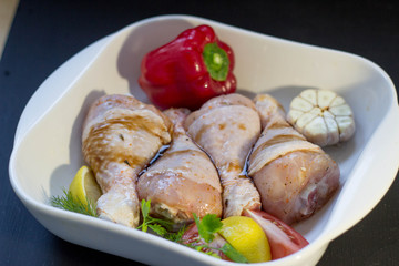 chicken for baking in the oven with vegetables recipe