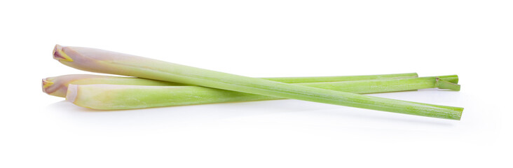 fresh Lemongrass on white background