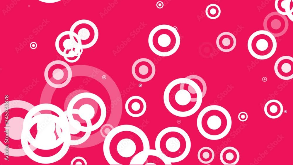Poster white clean rings animation. abstract background for business presentation. seamless loop texture.wh