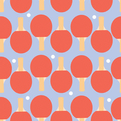 Ping pong, table tennis pattern. Repeat vector design. Great for gift, products, wrapping, sports. Background wallpaper.