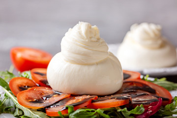 Fresh Italian Cow's Milk Cheese - Burrata, close up