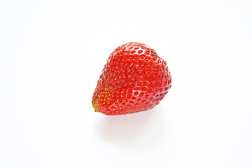 ripe strawberries on a white background