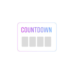 Countdown social media sticker. Instagram story symbol vector icon	