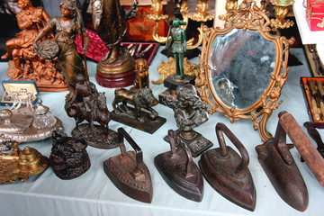 Flea market in Moscow, Russia