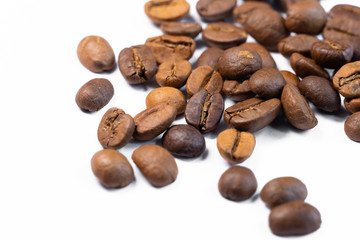 coffee beans on a white background