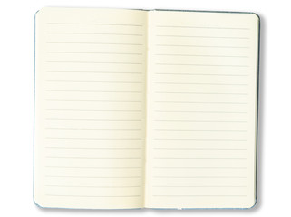 Notebook on White background  isolated this has clipping path.