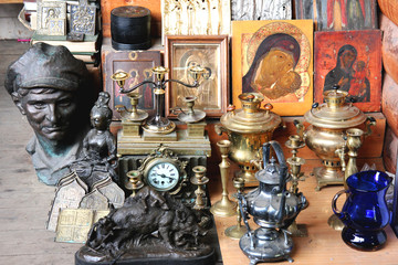 Flea market in Moscow, Russia