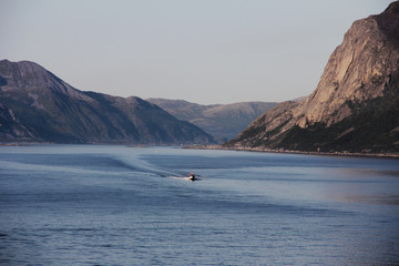 Sailing through the norwegian fjords
