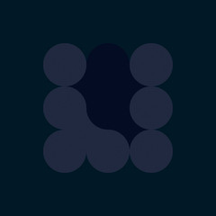 Colour Dots Universe Logo art design illustration